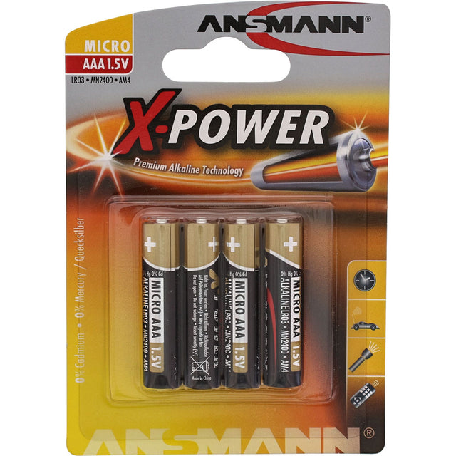 Ansmann 1,5V AAA Batterie 4er Pack - Musik-Ebert Gmbh