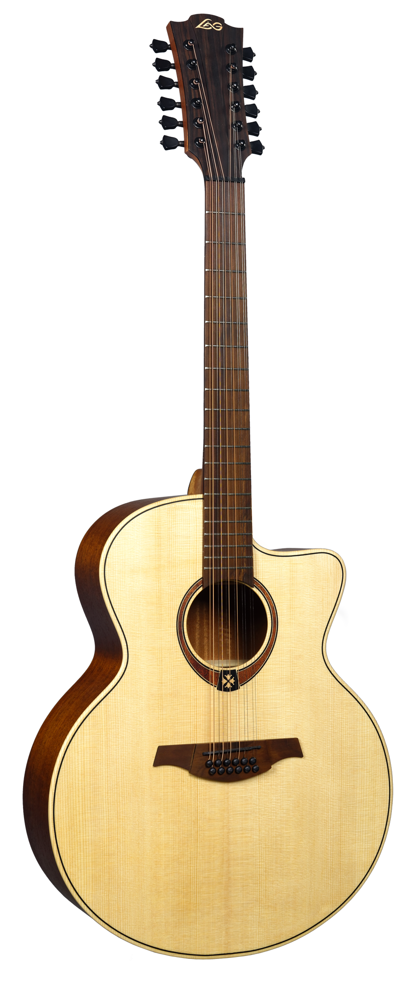 LAG Westerngitarre, Tramontane 177, Jumbo, 12-saitig, Satin, Pickup - Musik-Ebert Gmbh