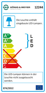 König & Meyer 12244 Notenpultleuchte 2x2 LEDs - Musik-Ebert Gmbh