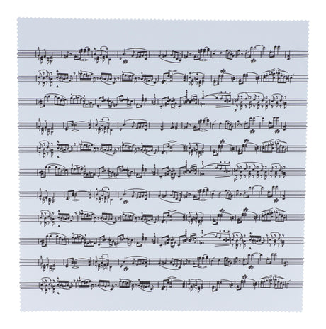 Musik-Boutique Mikrofaser-Instrumentenputztuch mit Notenzeilen, 22 x 22 cm - Musik-Ebert Gmbh