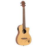 ORTEGA Bonfire Serie/Preamp Bariton Ukulele - Fichte Natur mit Lasergravur - Musik-Ebert Gmbh