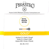 Pirastro Gold Violin Einzelsaite E mit Kugel 4/4 - Musik-Ebert Gmbh