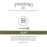 Pirastro Oliv Violin Einzelsaite E mit Schlinge 4/4 - Musik-Ebert Gmbh