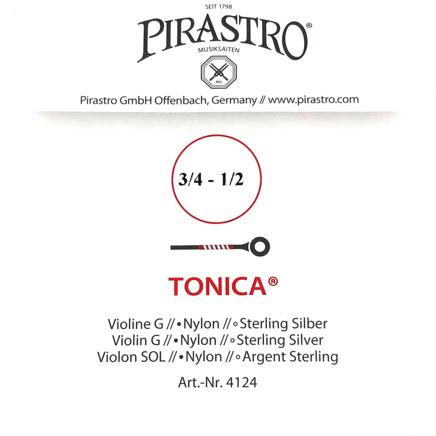 Pirastro Tonica Violin Einzelsaite G mit Kugel 3/4-1/2 - Musik-Ebert Gmbh