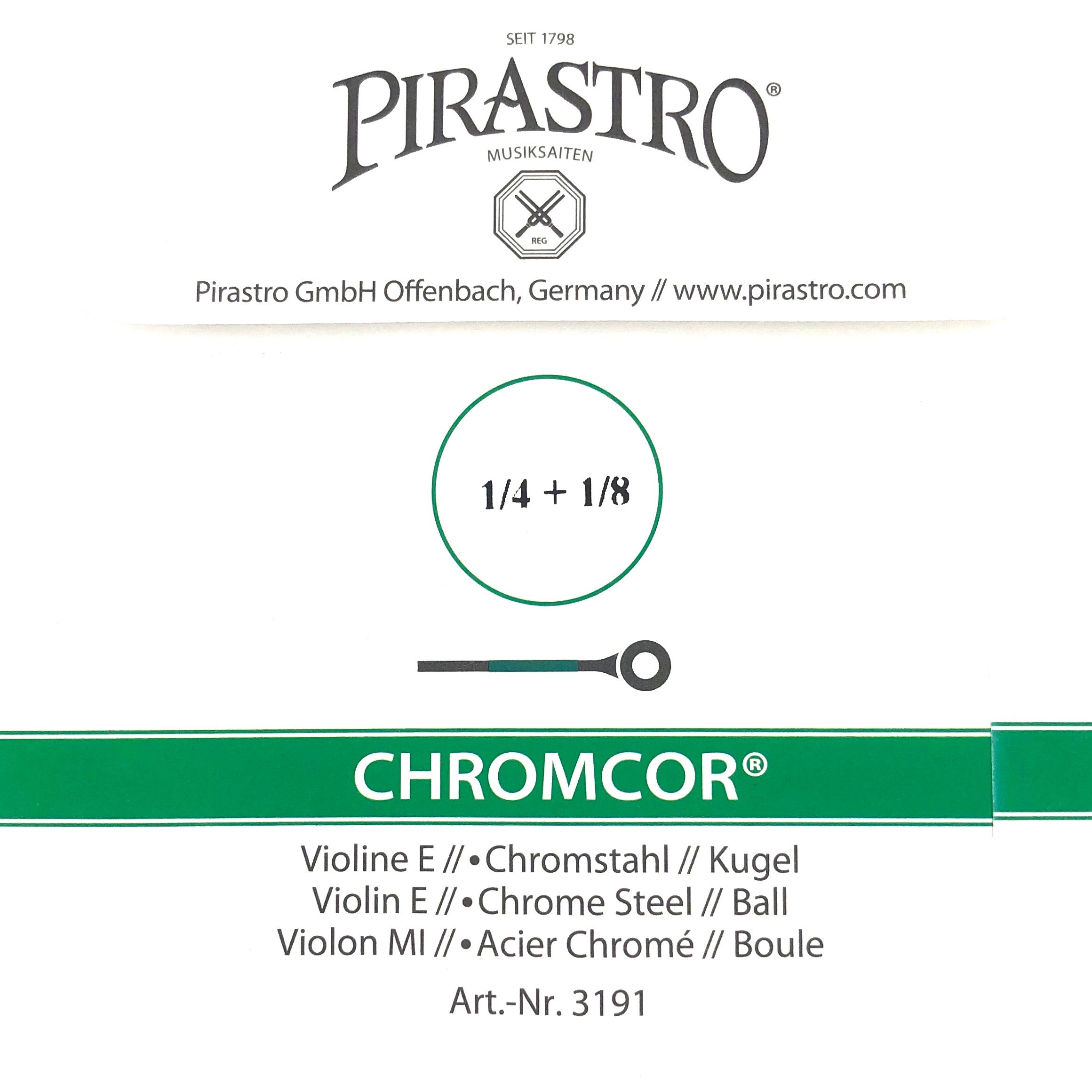 Pirastro Chromcor viool String Set 4/4, Medium Gauge Ball End, Premium Synthetische Snaren Met Stalen Kern Wond Met Chroom Staal, Vervanging Accessoire voor Professionele/Student en Alle Vioolspelers