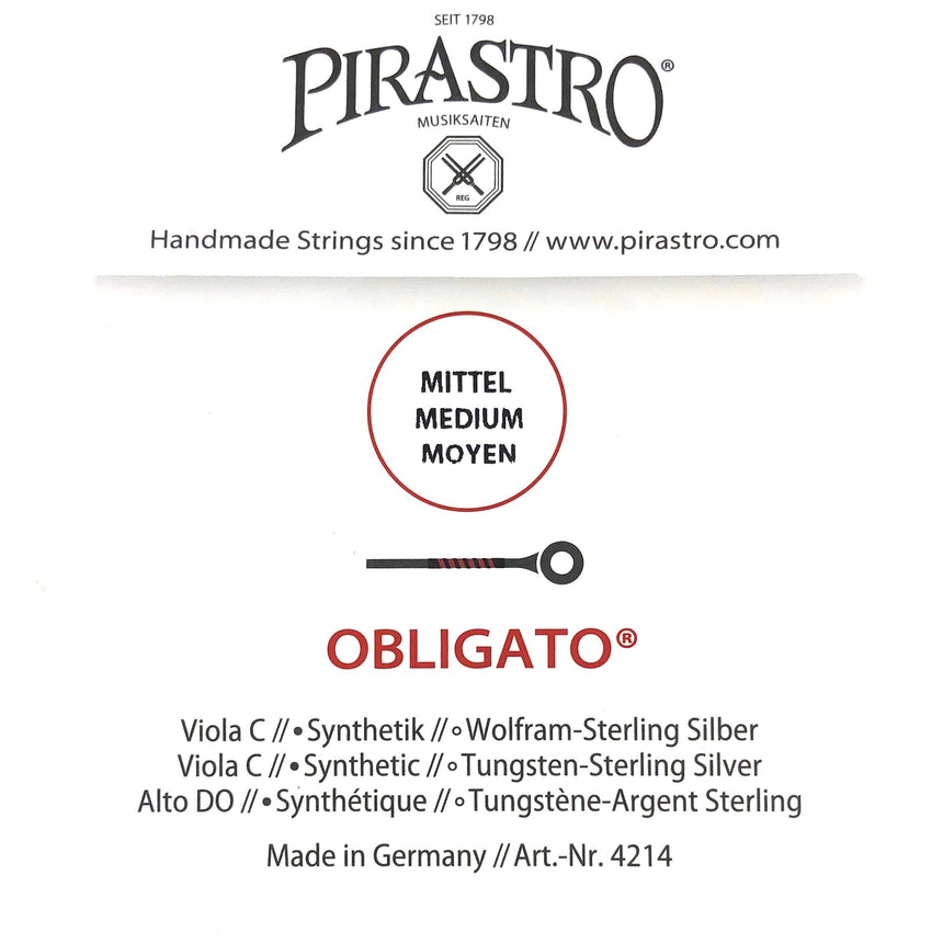 Pirastro Obligato Viola Einzelsaite C Medium 4/4 - Musik-Ebert Gmbh