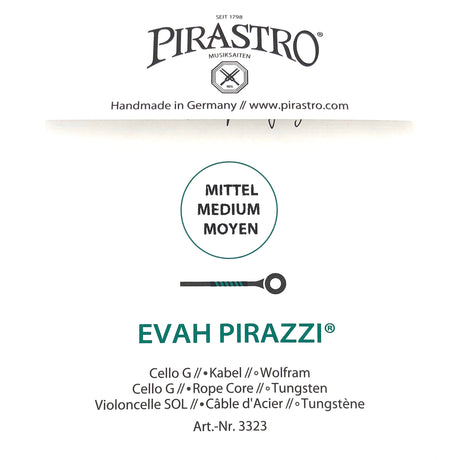 Pirastro Evah Pirazzi Cello Einzelsaite G mit Kugel Medium 4/4 - Musik-Ebert Gmbh
