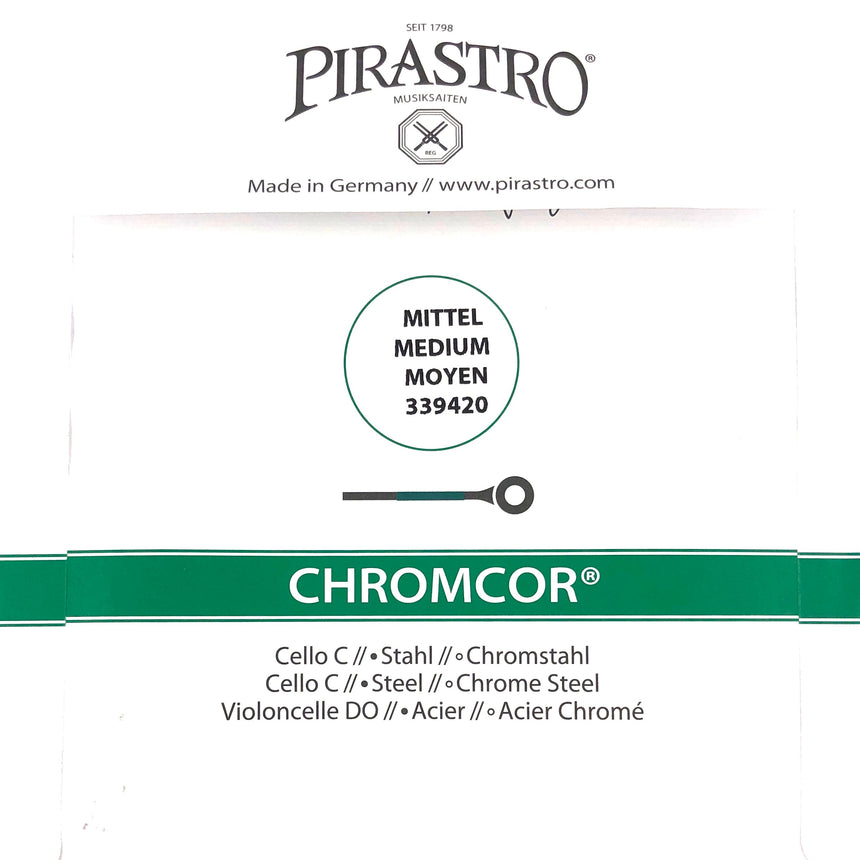 Pirastro Chromcor Cello Einzelsaite C mit Kugel Medium 4/4 - Musik-Ebert Gmbh