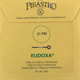 Pirastro Eudoxa Cello Einzelsaite A mit Kugel 21PM 4/4 - Musik-Ebert Gmbh