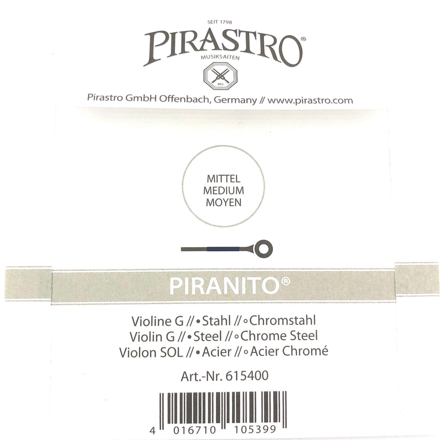 Pirastro Piranito Violin Einzelsaite G mit Kugel 4/4 - Musik-Ebert Gmbh