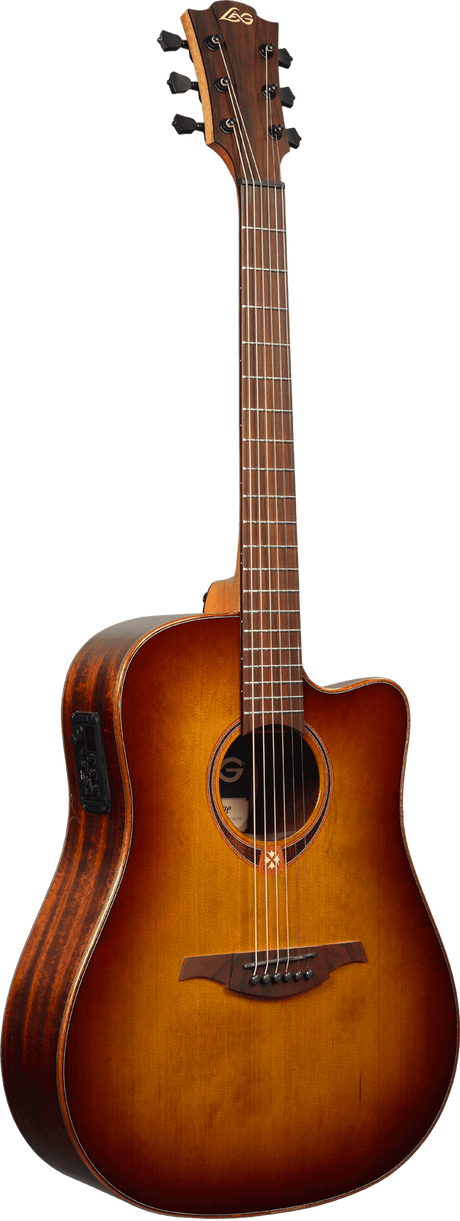 LAG Westerngitarre Tramontane 118 DCE mit Tonabnehmer und Cutaway - Musik-Ebert Gmbh