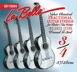 La Bella FG 134 3/4 Gitarrensaiten Satz Classic Gitarre - Musik-Ebert Gmbh
