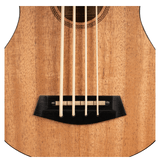 CASCHA Bass Ukulele aus Mahagoni I Bass Ukulele mit Tasche Stimmgerät Tonabnehmersystem HH2175 - Musik-Ebert Gmbh