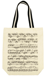 Shopper Notenlinie tragtasche weiß - Musik-Ebert Gmbh