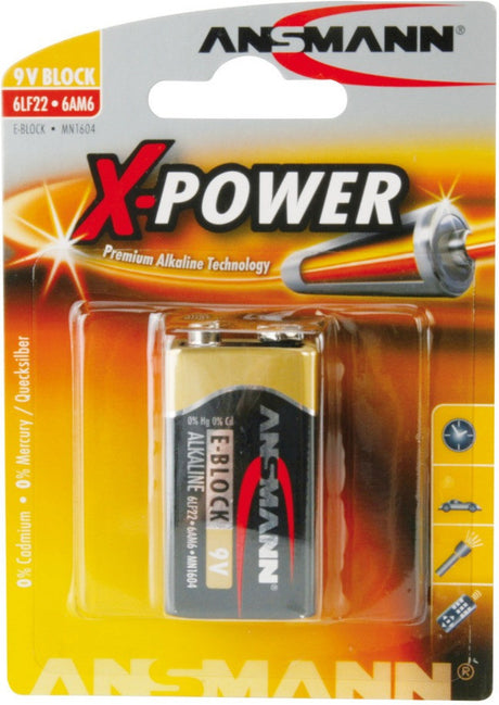 Ansmann X-POWER 9V Blockbatterie - Musik-Ebert Gmbh